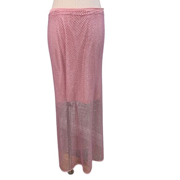 Alice + Olivia Maeve Crystal-Embellished Midi Skirt pink size 12 - Picture 5 of 10